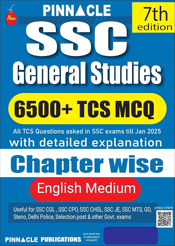 Pinnacle SSC General Studies 6500 TCS MCQ Chapter Wise By Baljit Dhaka (English Medium)