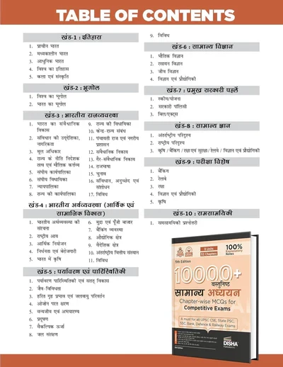 Disha UPSC Civil Services IAS 10000+ Vastunishth Samanya Adhyayan (Objective General Knowledge) Previous Year GS Previous Years Questions PYQs Chapter-wise MCQs