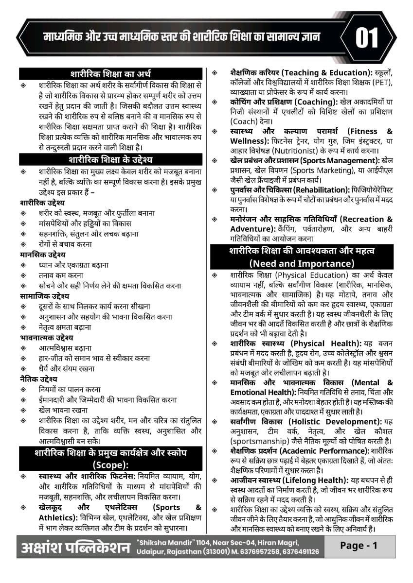 Akshansh PTI (Physical Training Instructor) Paper-2 Guide New Edition May 2026