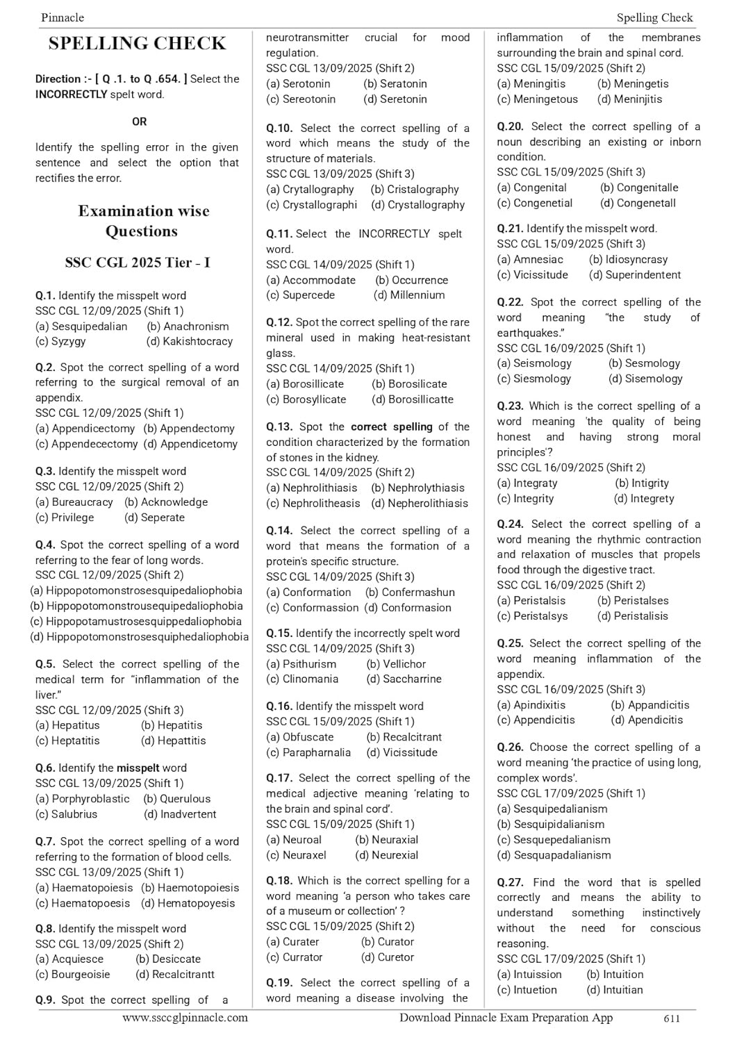 Pinnacle SSC English 7600+ ebp (Eduquity Based Pattern) Chapter wise MCQ Updated Till May 2026 English Medium 8th Edition 2026