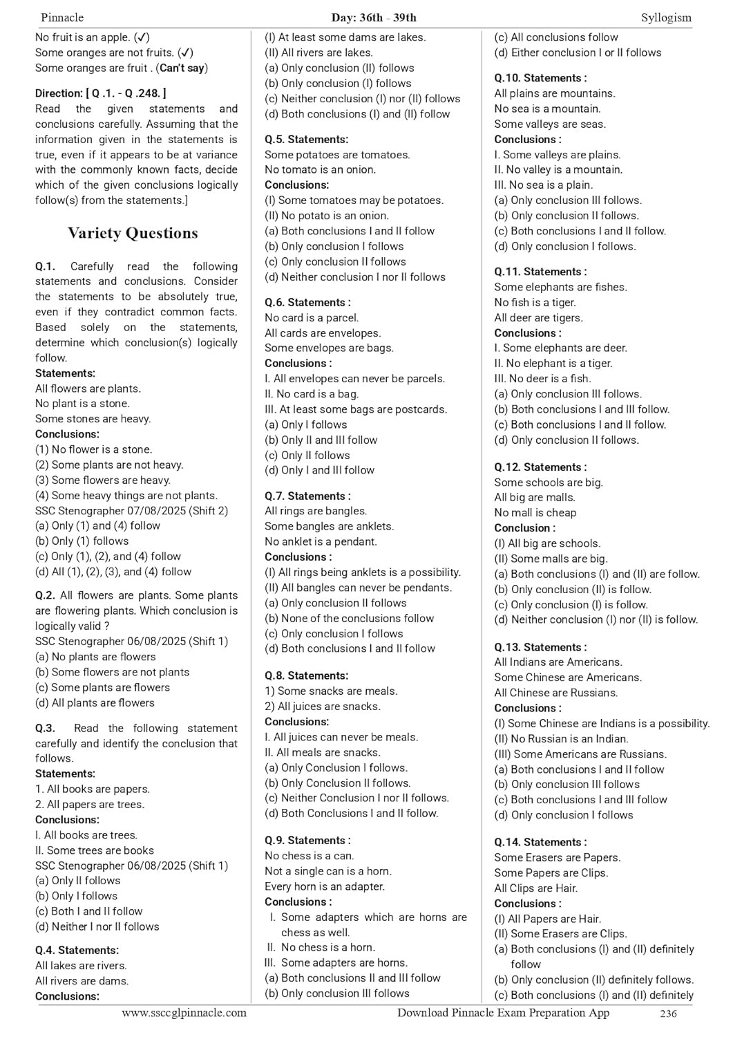 Pinnacle SSC Reasoning 7200+ ebp (Eduquity Based Pattern) MCQ English Medium 8th Edition 2025-26 Useful For SSC CGL, CPO, CHSL, JE, MTS, GD, Steno, Delhi Police, Selection Post Exams