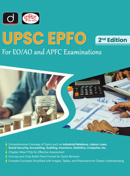 Image of Drishti IAS UPSC EPFO 2nd Edition Book For EO/AO And APFC Examinations