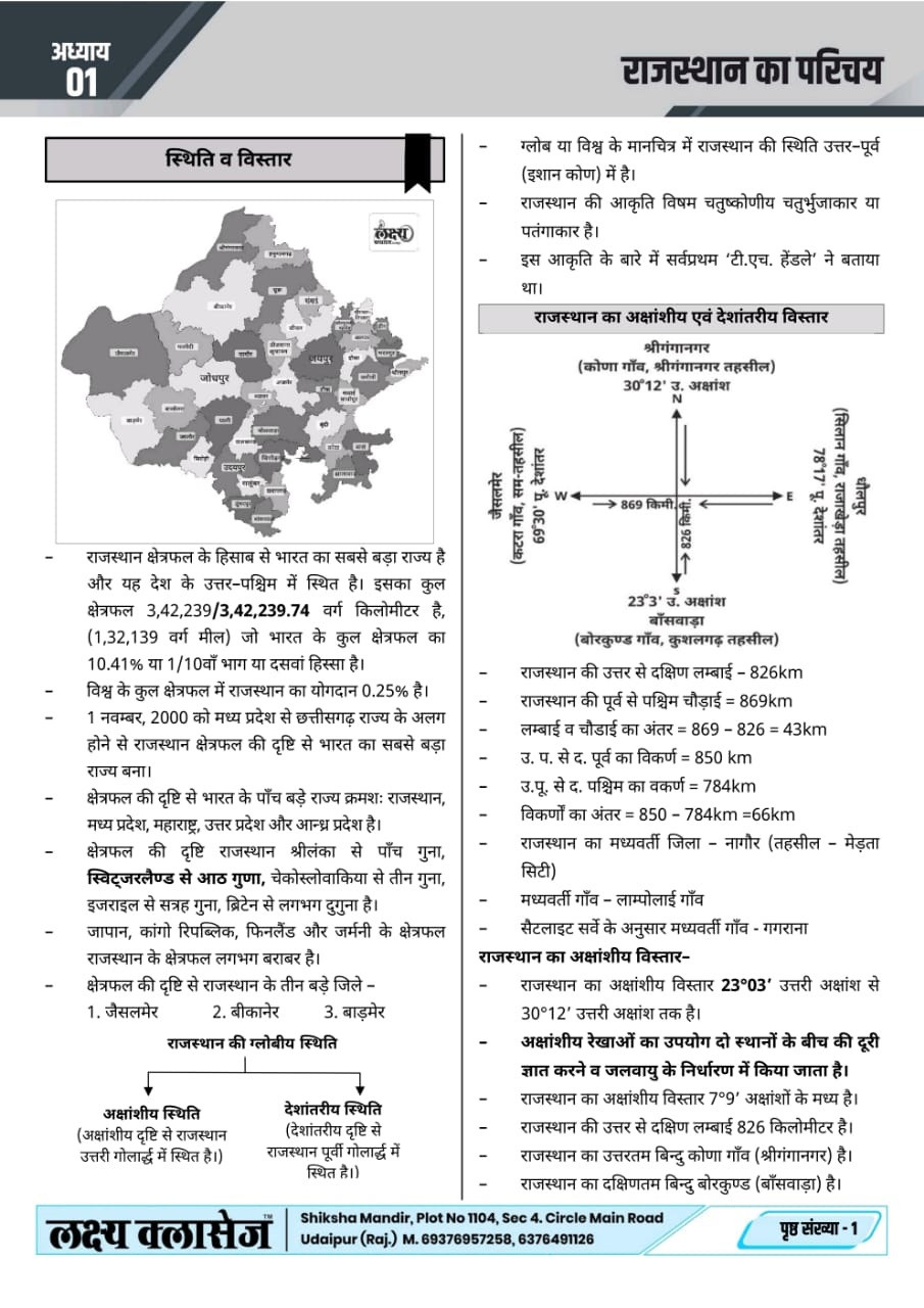 Akshansh Publication Lakshya Classes Reet Mains 3rd Grade Level-1 and 2 Rajasthan Ka Bhogolik Gyan GK Vol-2 41 jile 7 sambhag 2025