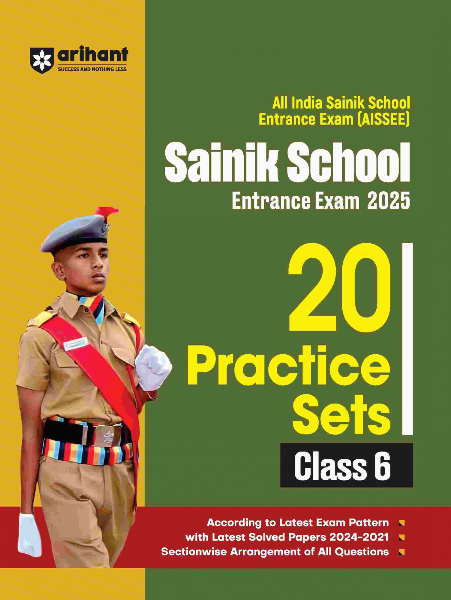 Arihant AISEE Sainik School Entrance Exam 2025 (Class VI) | 20 Practice Sets | English Medium