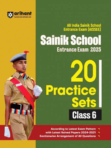 Image of Arihant AISEE Sainik School Entrance Exam 2025 (Class VI) | 20 Practice Sets | English Medium