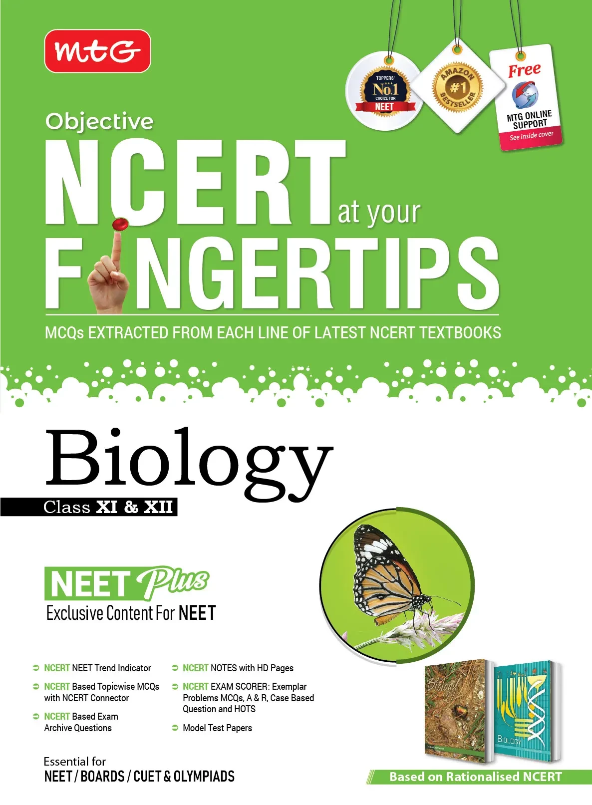 MTG NEET NCERT FINGERTIPS Biology (Based on NCERT Latest Pattern For 2025 Exam) With Objective NCERT Chapter Wise 100+ Questions