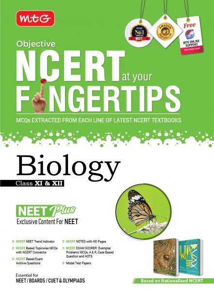 Image of MTG NEET NCERT FINGERTIPS Biology (Based on NCERT Latest Pattern For 2025 Exam) With Objective NCERT Chapter Wise 100+ Questions