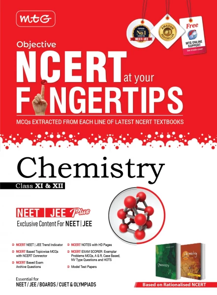 Image of MTG JEE NEET NCERT FINGERTIPS Chemistry (Based on NCERT Latest Pattern For 2025 Exam) With Objective NCERT Chapter Wise 100+ Questions