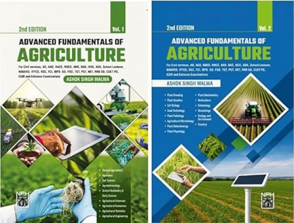 Image of Narendra Publishing House (NPH)  Advanced Fundamentals of Agriculture 2nd Edition Vol 1 and 2 Combo Set of 2 Books  By Ashok Singh Malwa