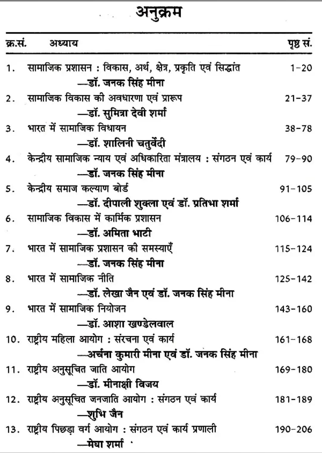Rajasthan Hindi Granth Academy Bhaarat Mein Saamaajik Prashaasan(Social Administration in India) By Dr Janak Singh Meena