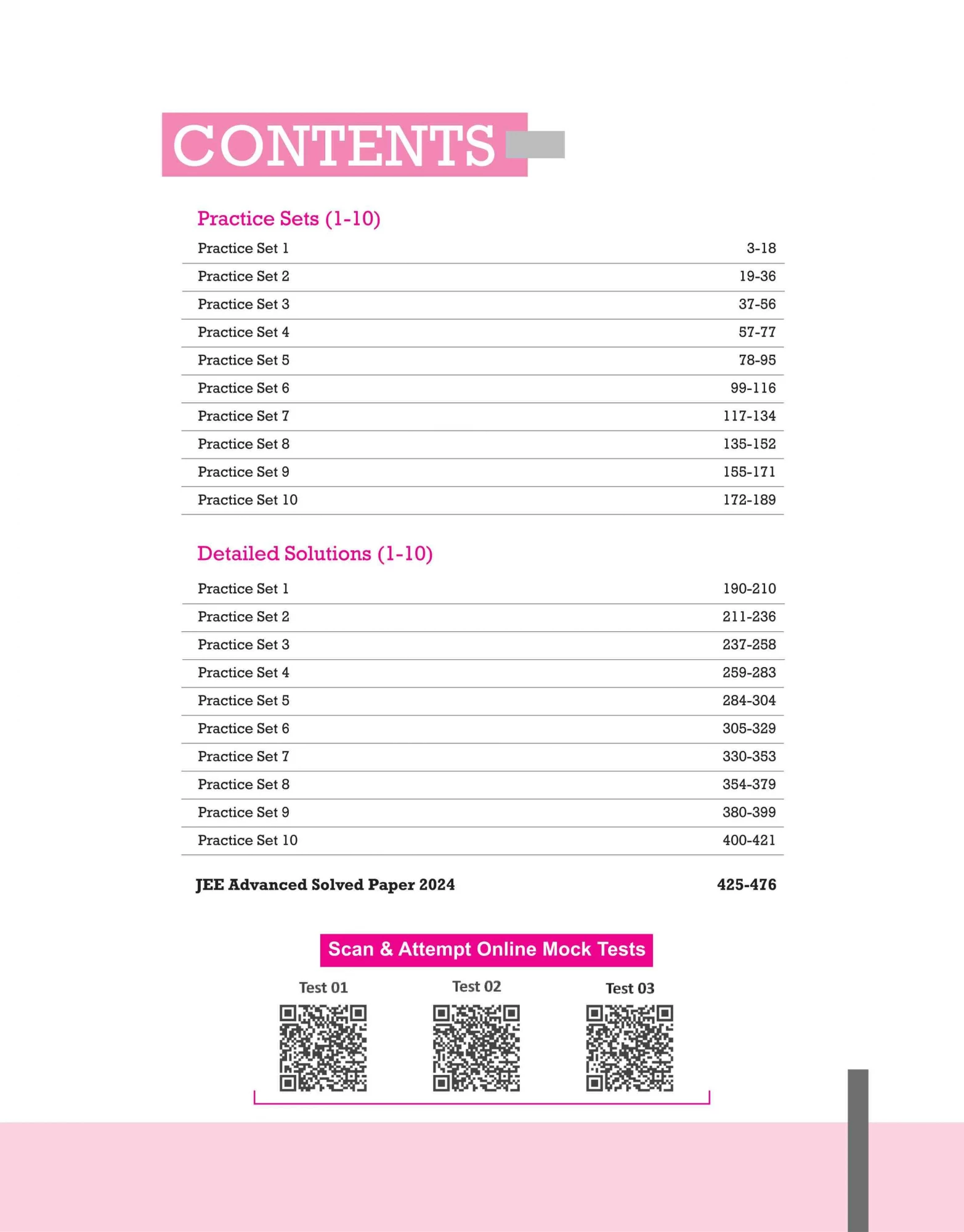 Arihant JEE Advance 10 Practice Sets ( Physics Chemistry Mathematics ) English Medium