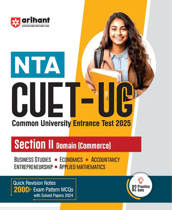 Arihant Publication NTA CUET-UG Entrance Exam 2025 - Commerce - Study Guide - (Section-II Domain) | English Medium