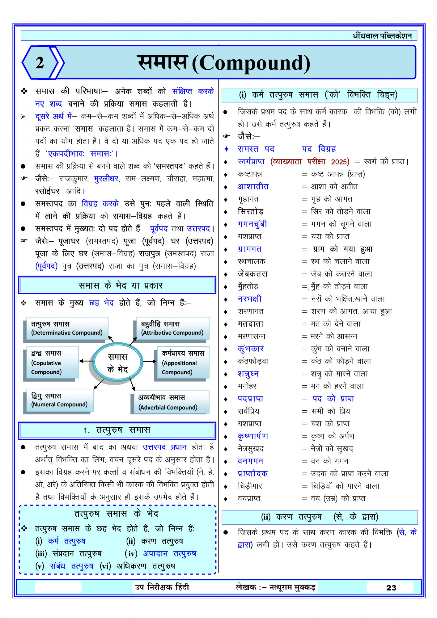 Dhindhwal Rajasthan Police Sub Inspector (SI) Hindi Second Revised Edition October 2025 By Hoshiyar Singh, Nathu Ram Mukkad