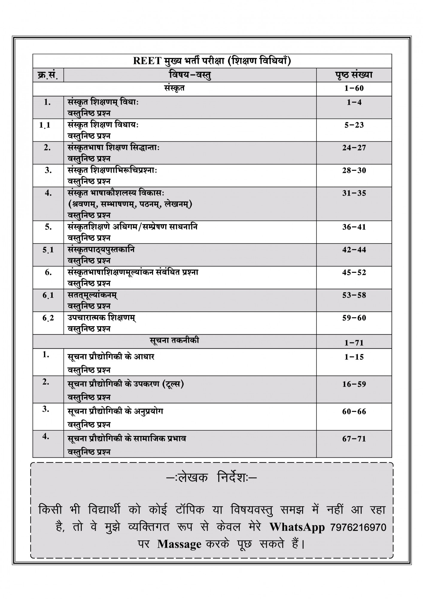 Dhindhwal 3rd Grade Main Exam 2026 Level-2 Mangal Shekshanik Riti Vigyan and Suchna Takniki Sanskrit By Dr Mangal Yadav