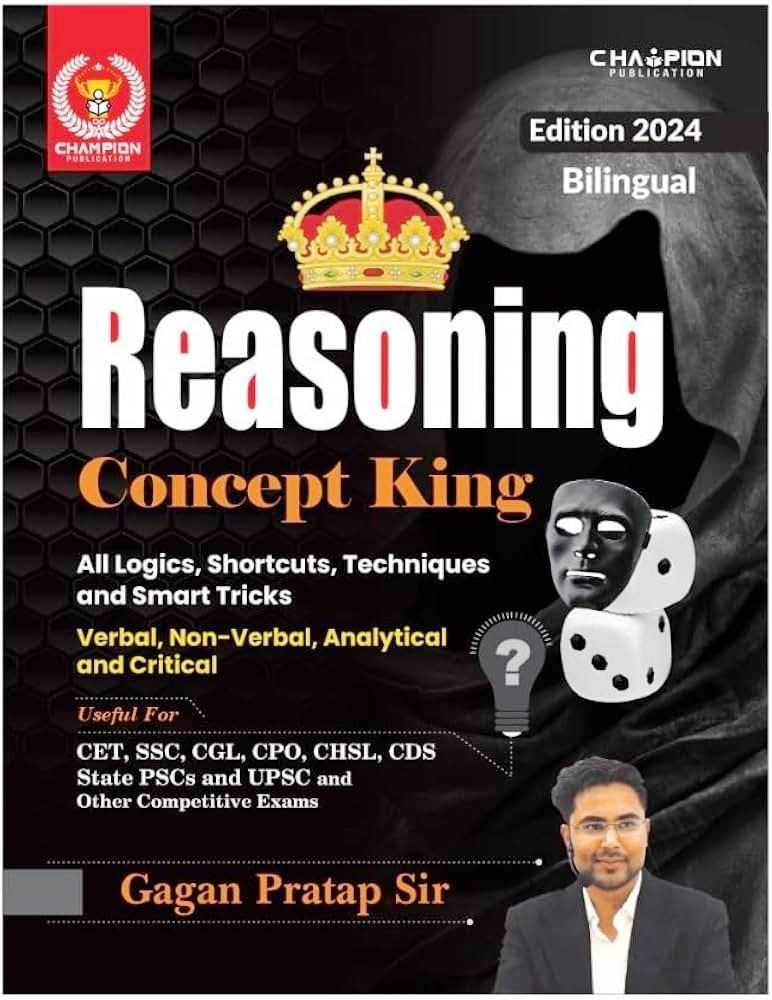 Champion Publication Gagan Pratap Reasoning concept King Bilingual Edition 2024-25 SSC