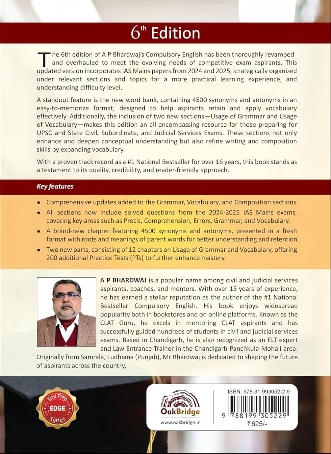 OakBridge Compulsory English for Civil & Judicial Services 6th Edition By A P Bhardwaj's