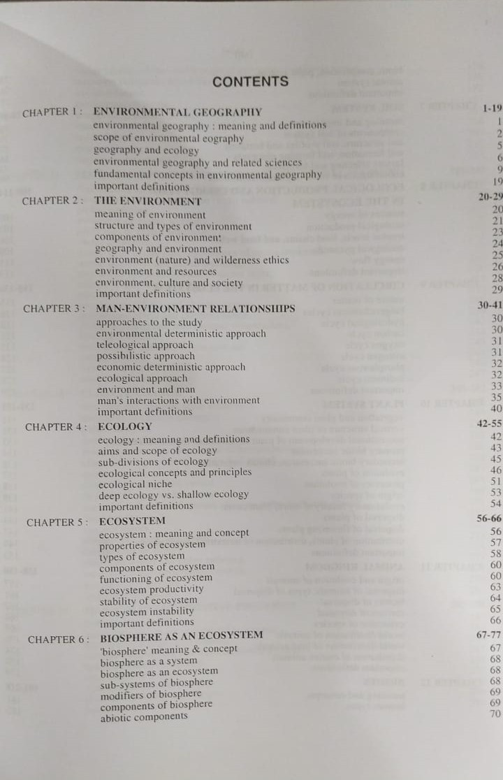 Pravalika Publication Environmental Geography New Edition By Savindra Singh