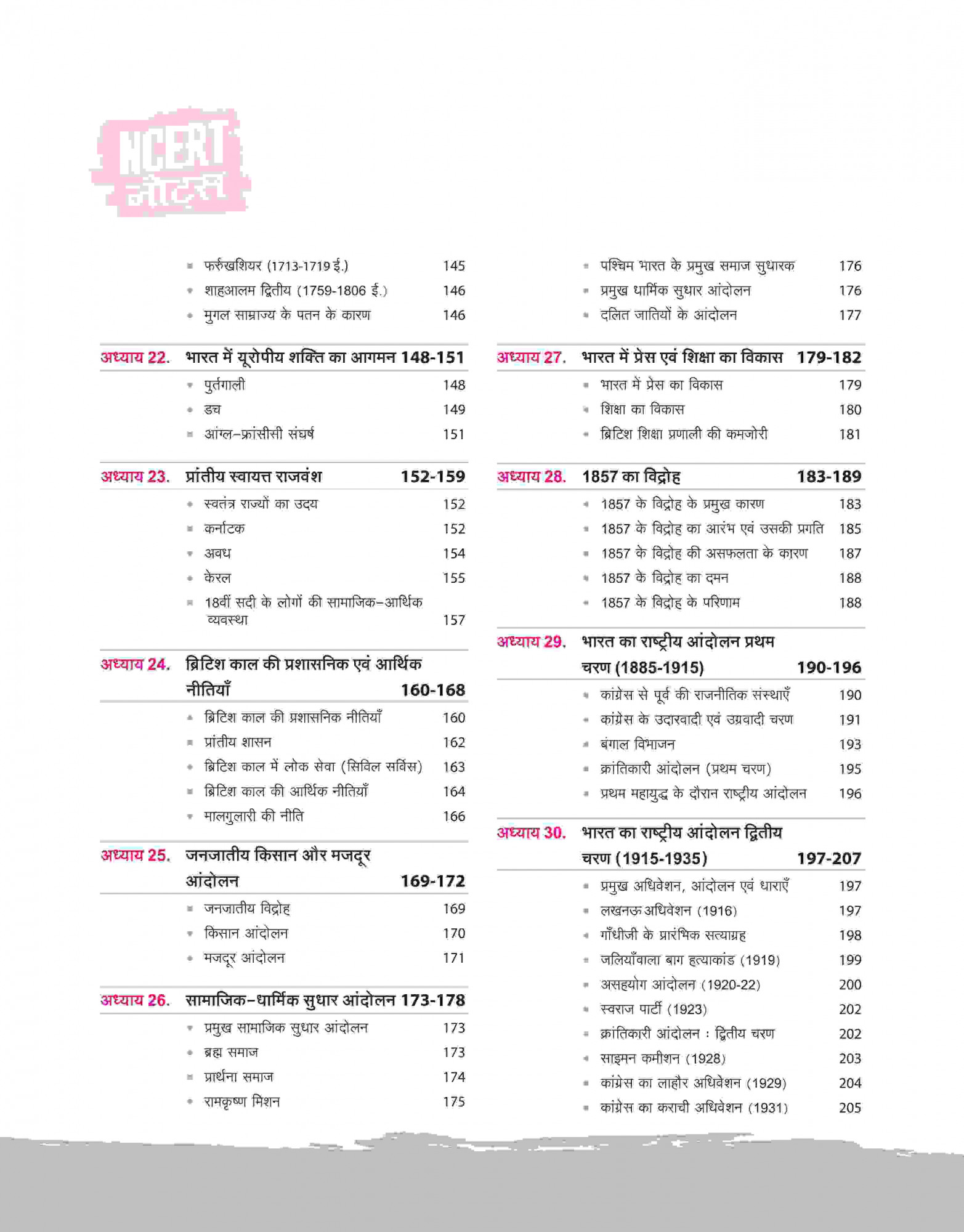 Arihant NCERT Notes Bharatiye Itihas ( Indian History ) (Class 6-12) | 2nd Revised Edition | For UPSC and Other Competitive Exams | Hindi Medium