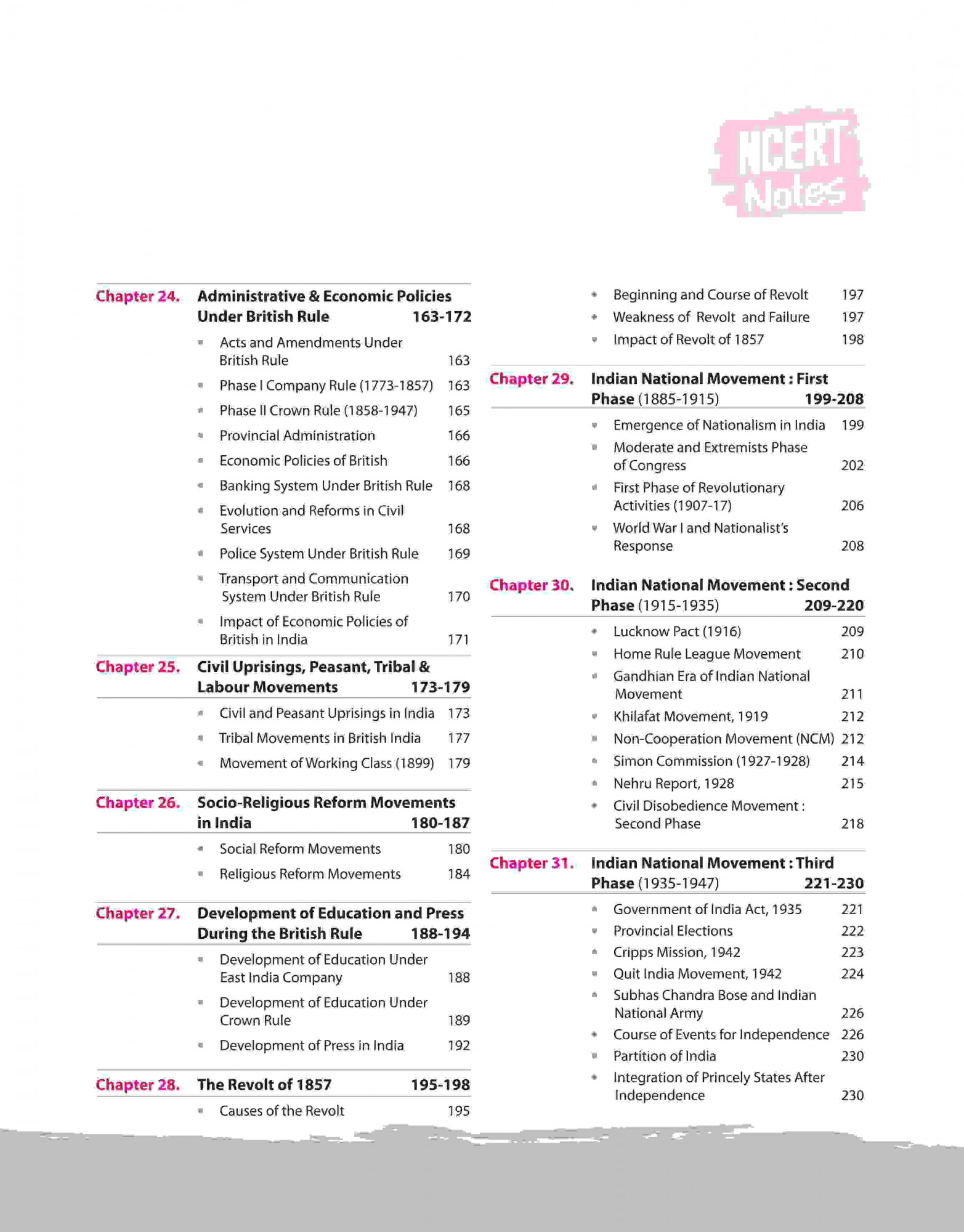 Arihant NCERT Notes Indian History (Class 6-12) | 2nd Revised Edition | For UPSC and Other Competitive Exams | English Medium