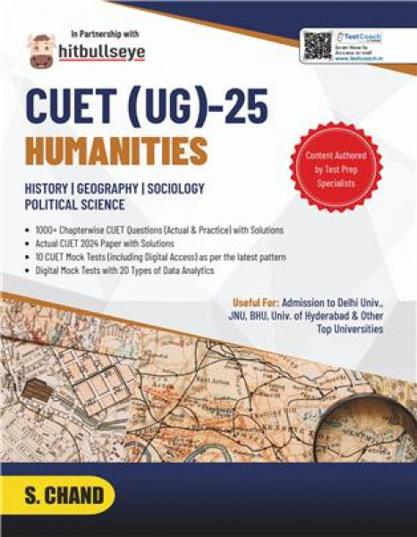 Image of S CHAND CUET (UG) 2025 Humanities | History | Geography | Sociology | Political Science | 1000+ Questions | CUET 2024 Papers | Mock Tests | Delhi University, JNU, BHU, Other Universities