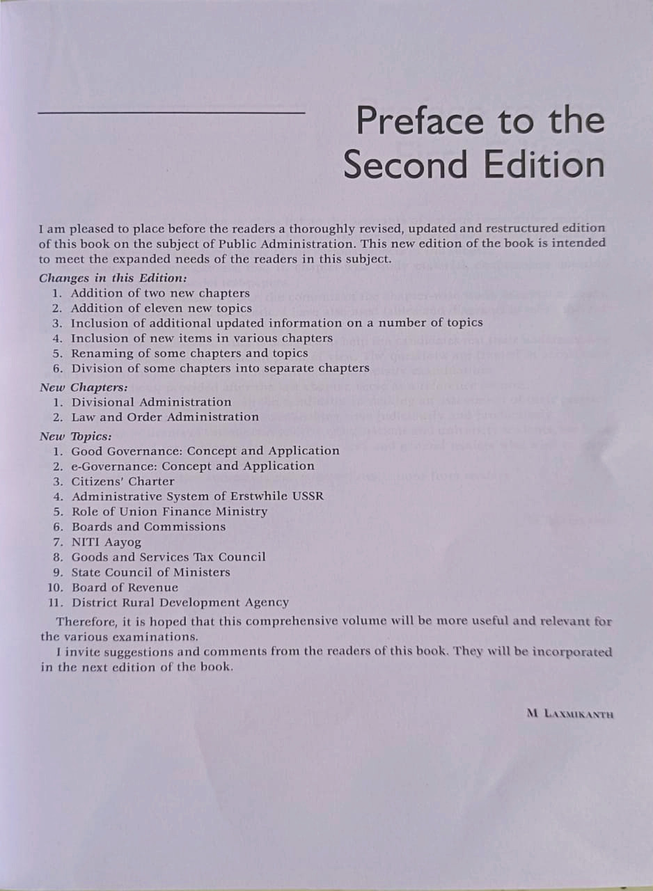 Mc Graw Hill Public Administration for UPSC (English) by M Laxmikanth Civil Services Exam- Prelims and Mains 2025-26 State PSCs civil services exams PCS exams 2nd edition 2025-26