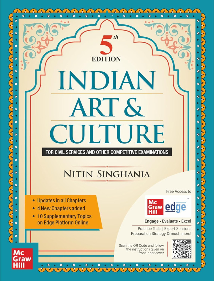 Mc Graw Hill Indian Art and Culture 5th Edition English Medium By Nitin Singhania M Lakshmikant for Civil Services and other Competitive Examinations 2025