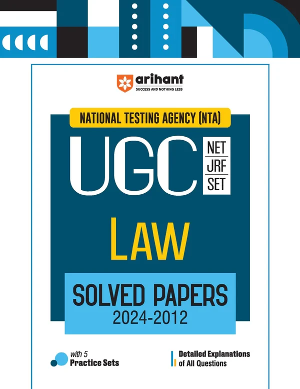 Arihant Publication NTA UGC NET /JRF/SET 2025 - Law Solved Papers (2024-2012) / UGC NET JRF SET LAW Previous Years Question Papers In English Medium