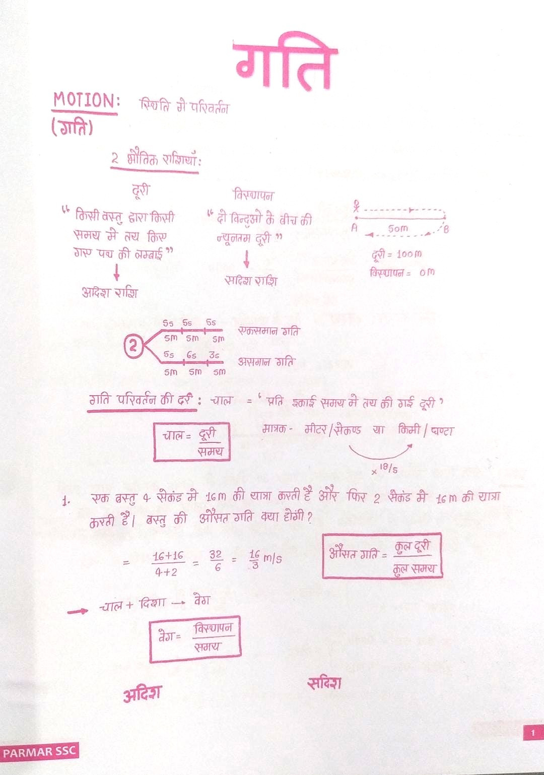 PARMAR SSC Class Notes SAMANAY VIGYAN ( General Science) By PARMAR SIR Useful For SSC CGL CHSL CPO MTS ALL SSC POST New Edition (Hindi Medium)