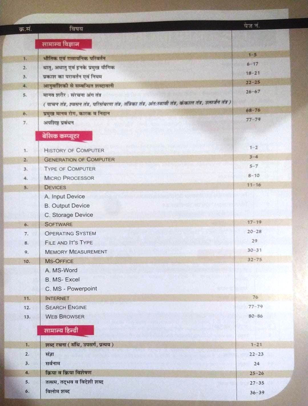 Sanklap Rajasthan RSMSSB Chturth Shreni Karmchari चतुर्थ श्रेणी कर्मचारि (Fourth Grade) Exam Guide 2025 By Sanjay Choudhary, Priyanka Choudhary According to the detailed syllabus released on 12th December 2024