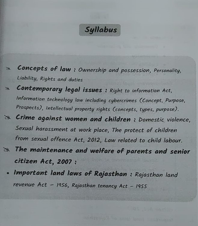 Springboard RAS Mains Law Handwritten Notes In English Medium