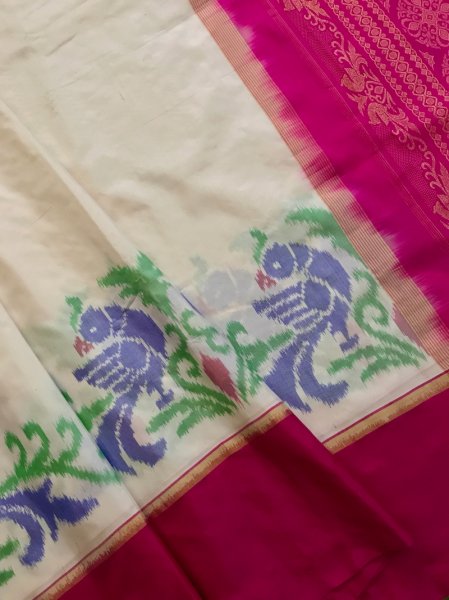 Purple - Pochampally Ikat with Bagh Patch Cotton Bedsheet Set 09