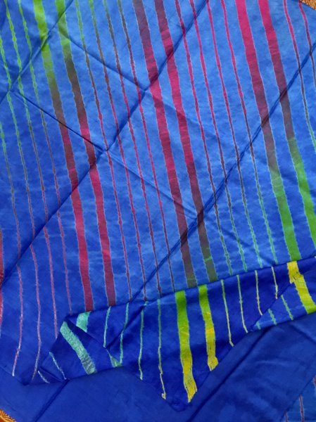 Handmade Tussar Silk Leheriya Saree