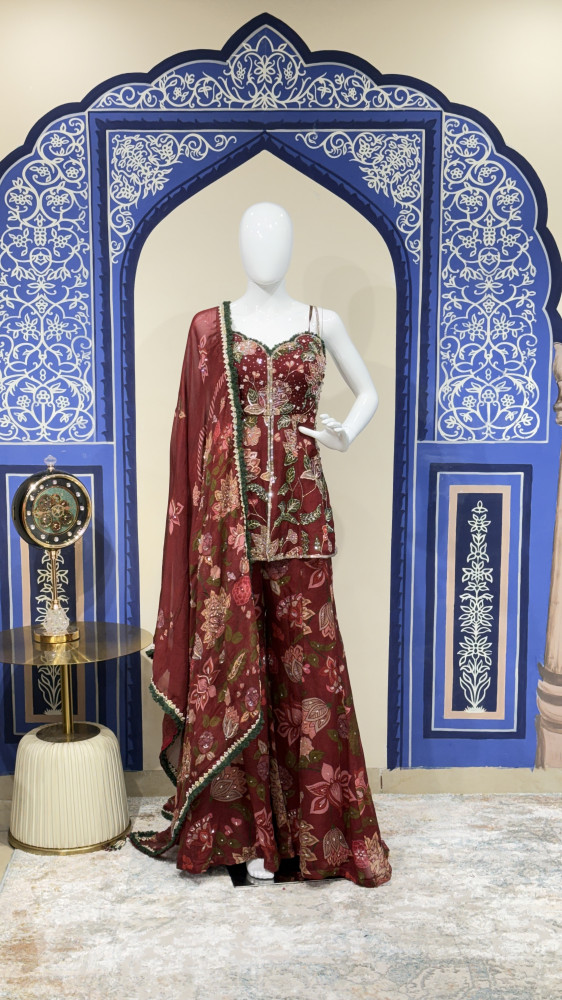 Image of Plazzo with Kurti