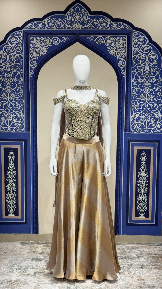 Image of Crop Top Plazzo