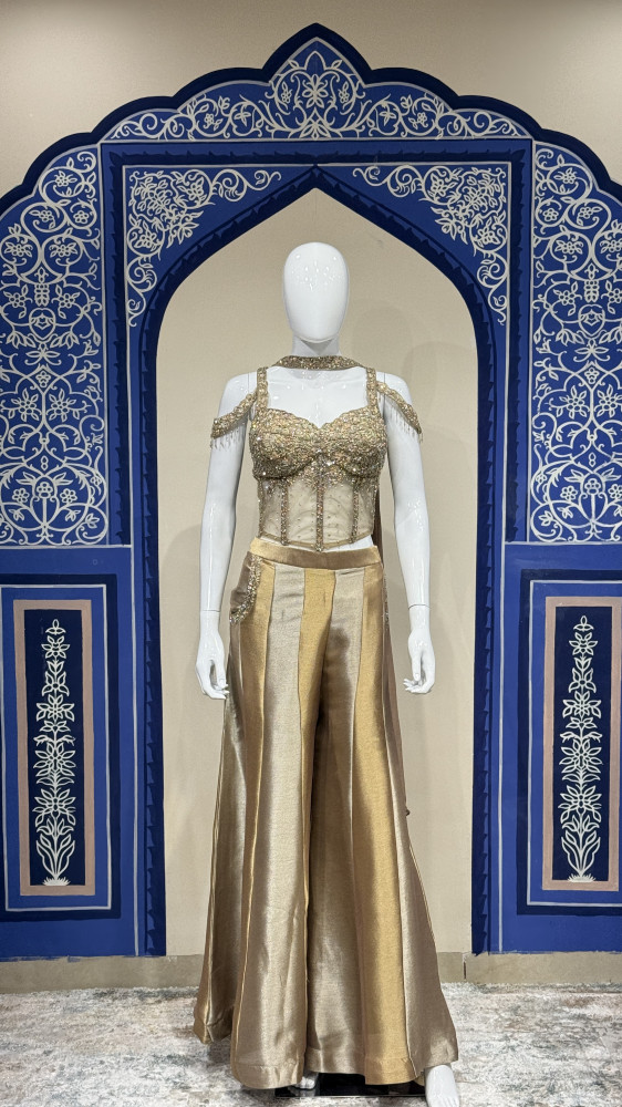 Image of Crop Top Plazzo