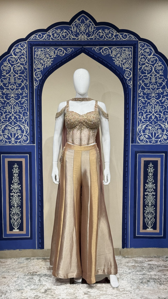 Image of Crop Top Plazzo