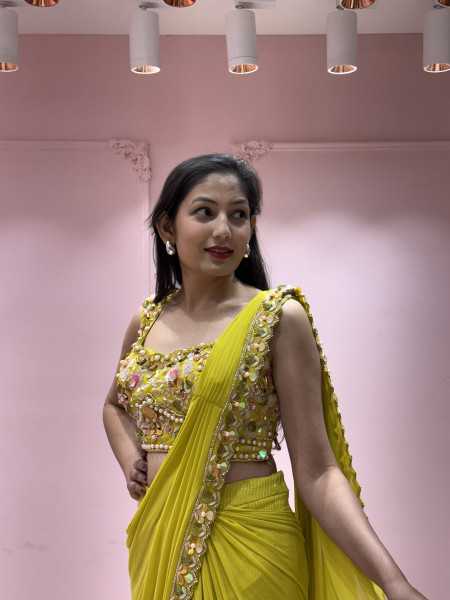 Drape Saree with Palazzo