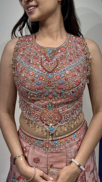 Plazzo with Crop top