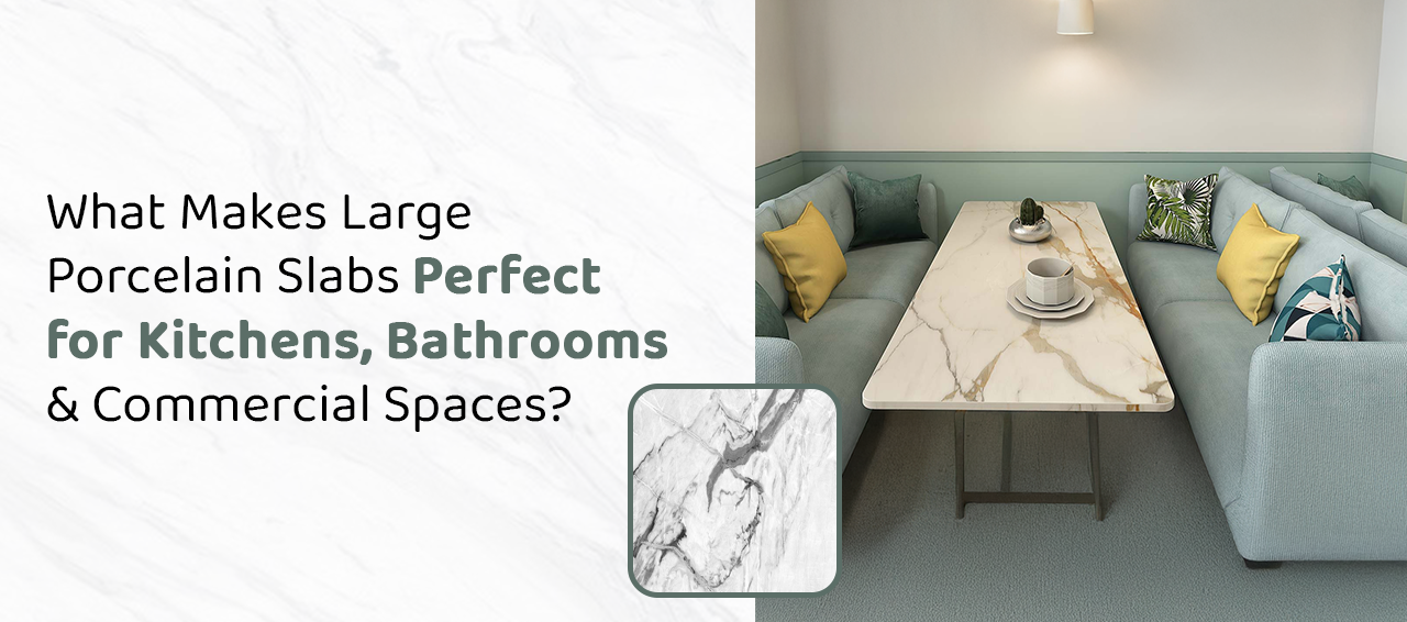 What Makes Large Porcelain Slabs Perfect for Kitchens, Bathrooms & Commercial Spaces