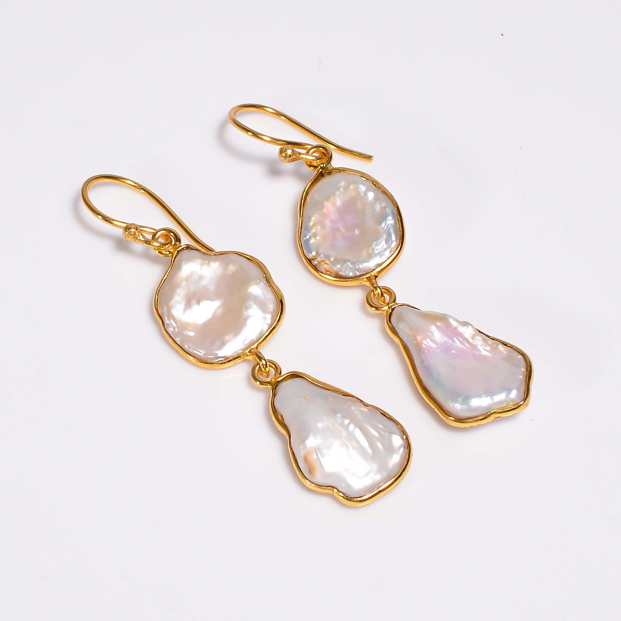 Baroque Pearl 18k Gold Plated Earrings