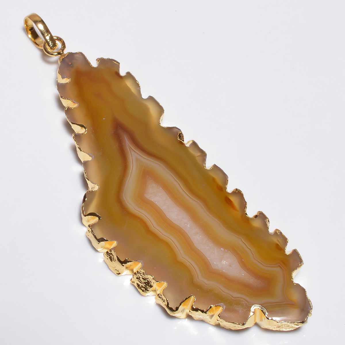 18K Gold Plated Pendant Druzy Gemstone