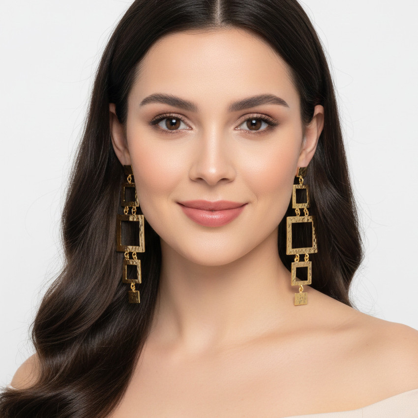 18K Gold Plated Handmade Fashion Plain Earrings