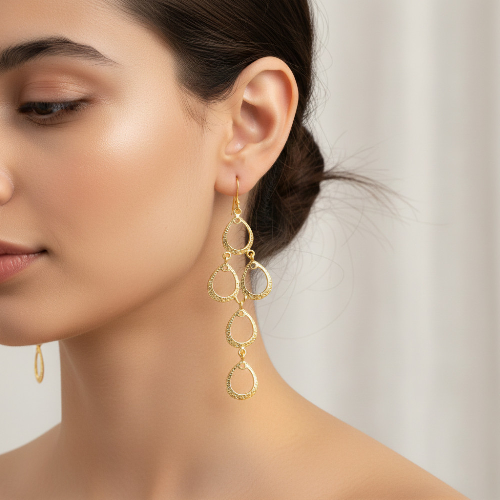 Image of 18K Gold Plated Handmade Fashion Plain Earrings