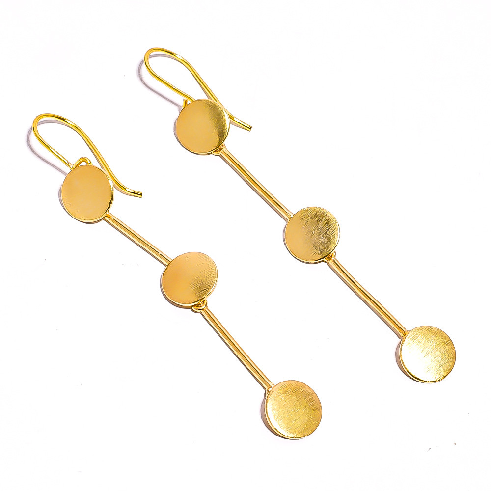 Plain Earring 18K Gold Plated Handmade Fashion Earrings