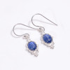 Blue Kyanite Gemstone 925 Sterling Silver Drop Earrings