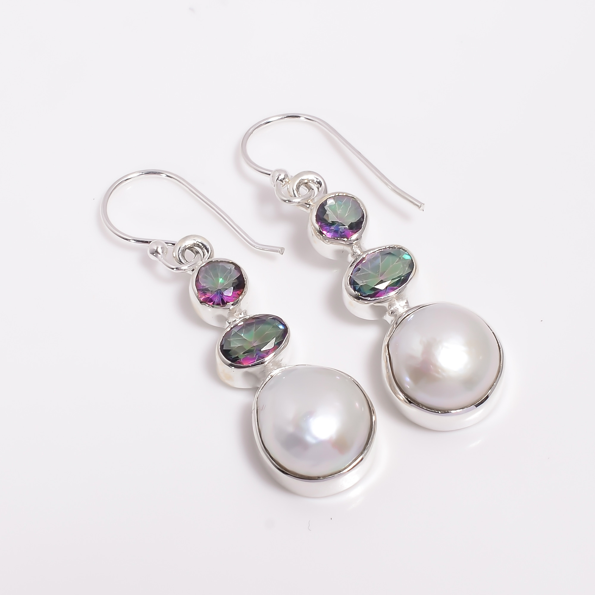 Baroque Pear 925 Sterling Silver Drop Earrings