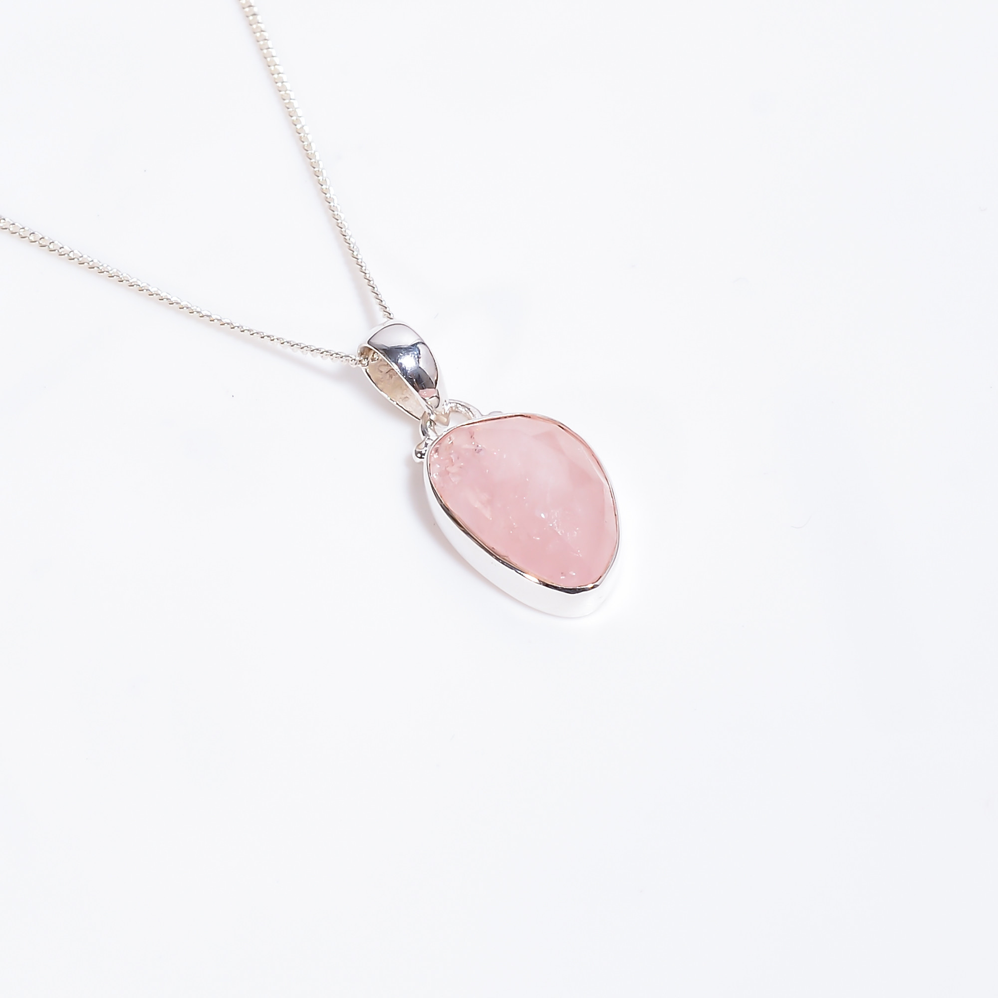 Rose Cut Gemstone 925 Sterling Silver Necklace
