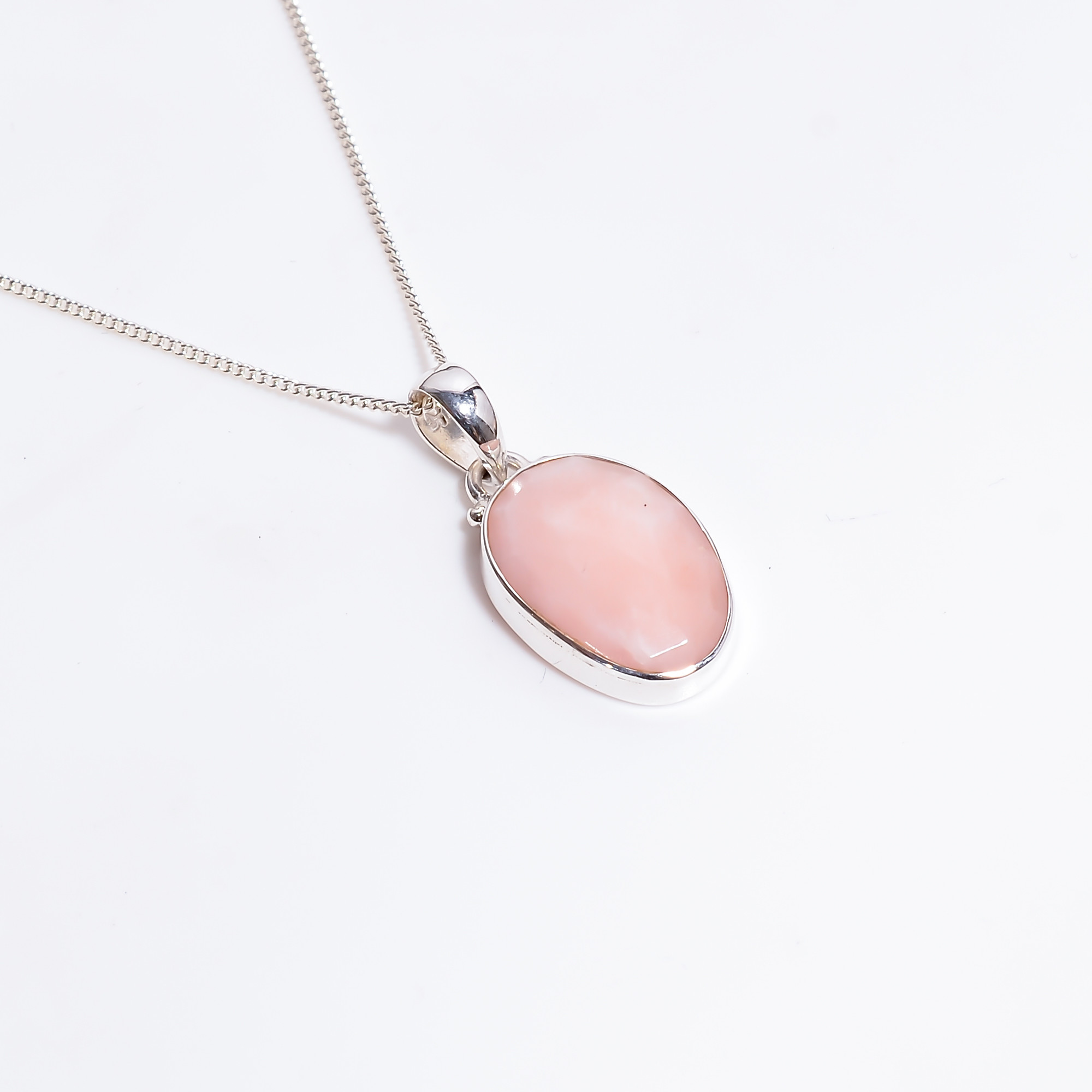 Rose Cut Gemstone 925 Sterling Silver Necklace