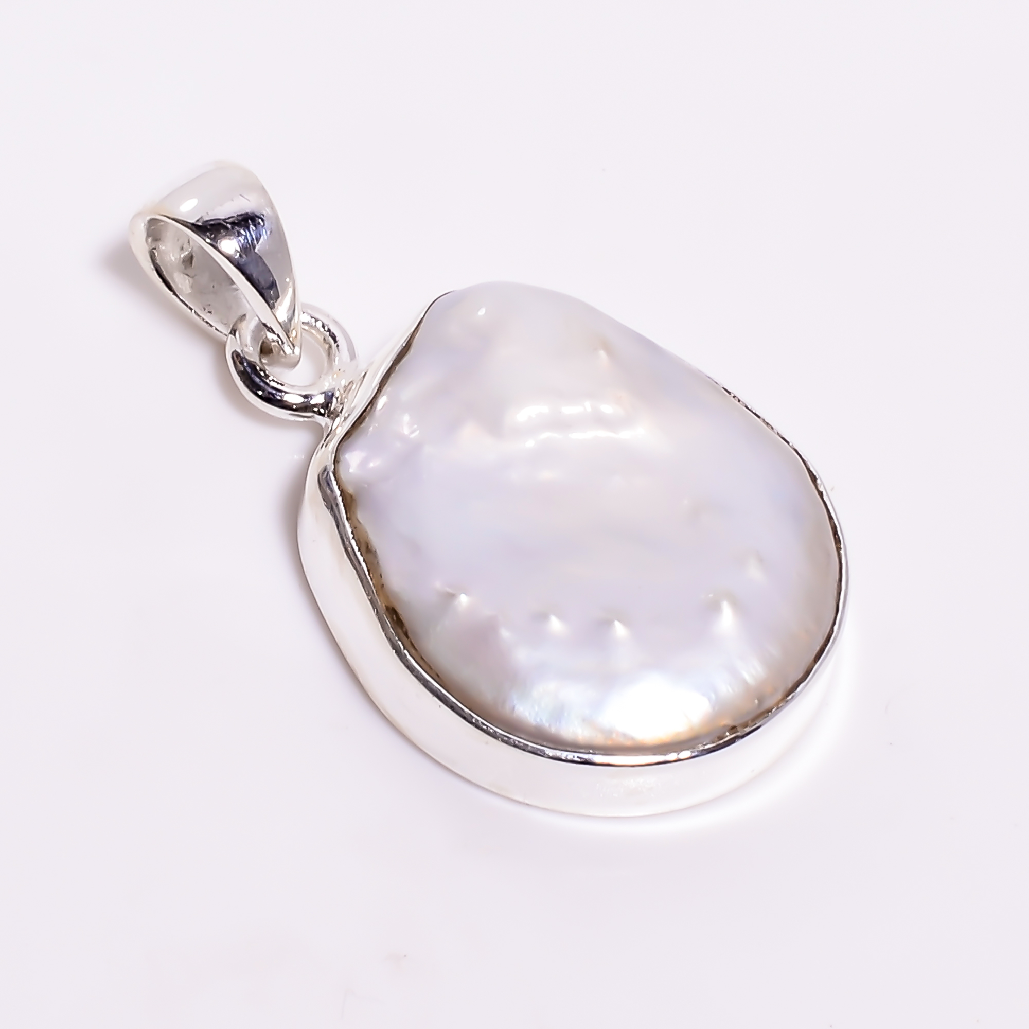 925 Sterling Silver Baroque Pearl Pendant