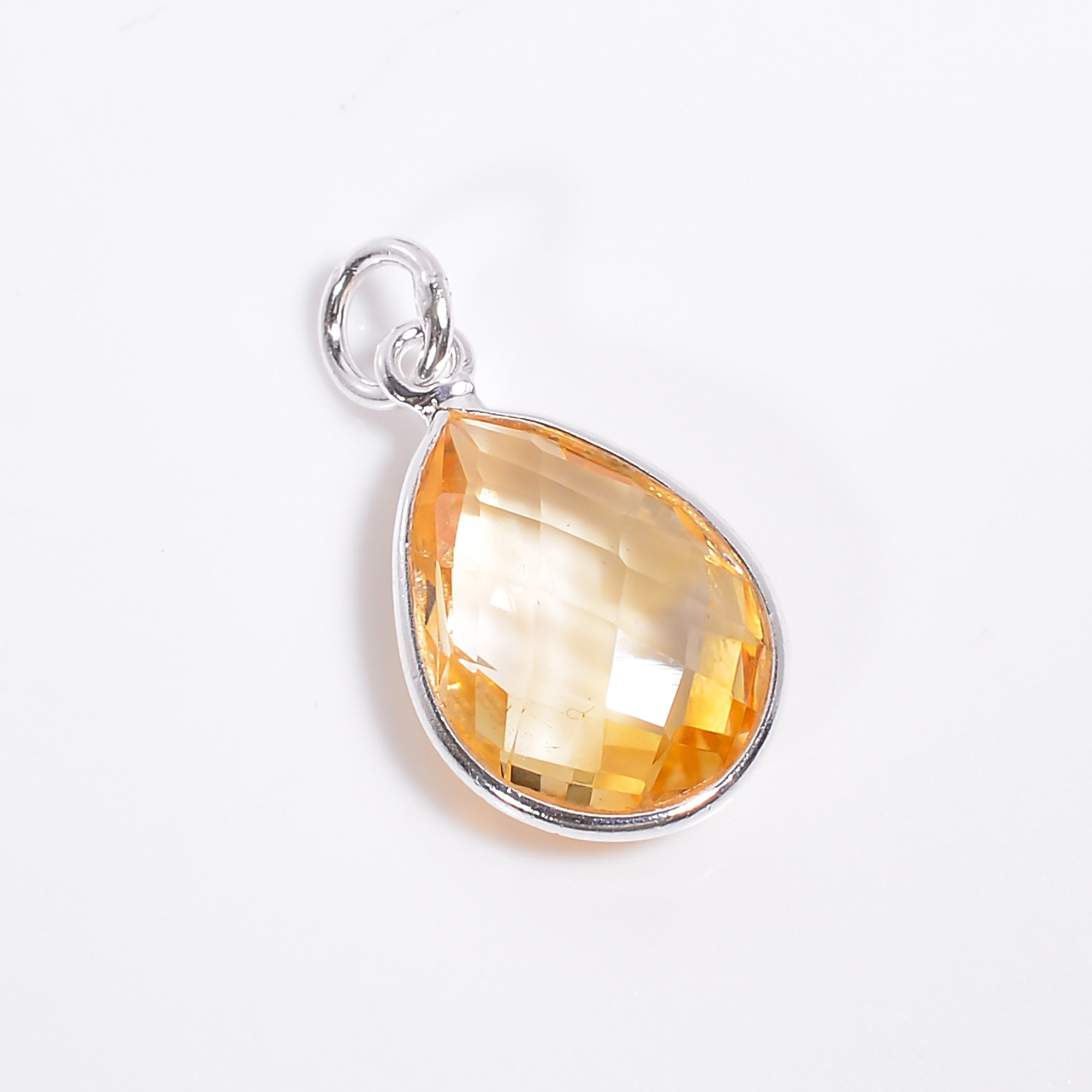Pear Cut Gemstone 925 Sterling Silver Pendant